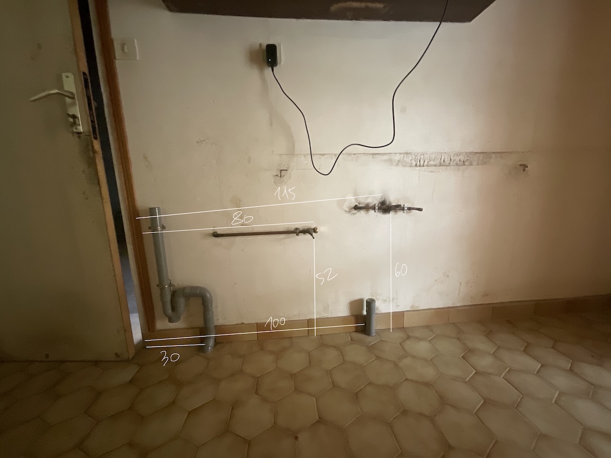 relevé des mesures mur cuisine rénovation maison ancienne contraintes techniques